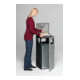 VAR Cendrier combiné H 92 perforé Corps anthracite Couvercle & porte argent 80 l-3