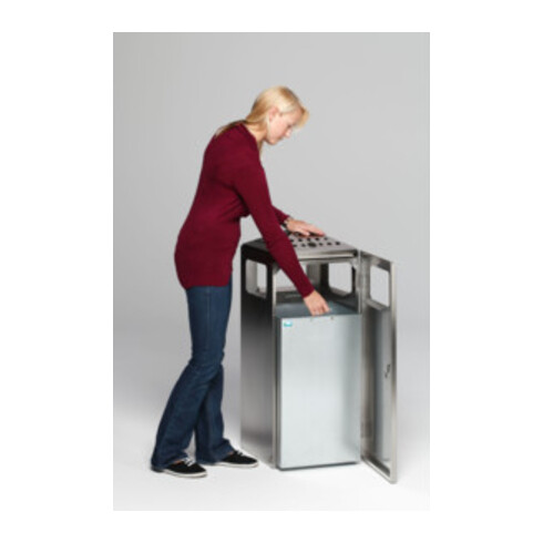 VAR Cendrier combiné H 92 perforé inox 80 l