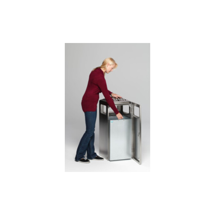 VAR Cendrier combiné H 92 perforé inox 80 l