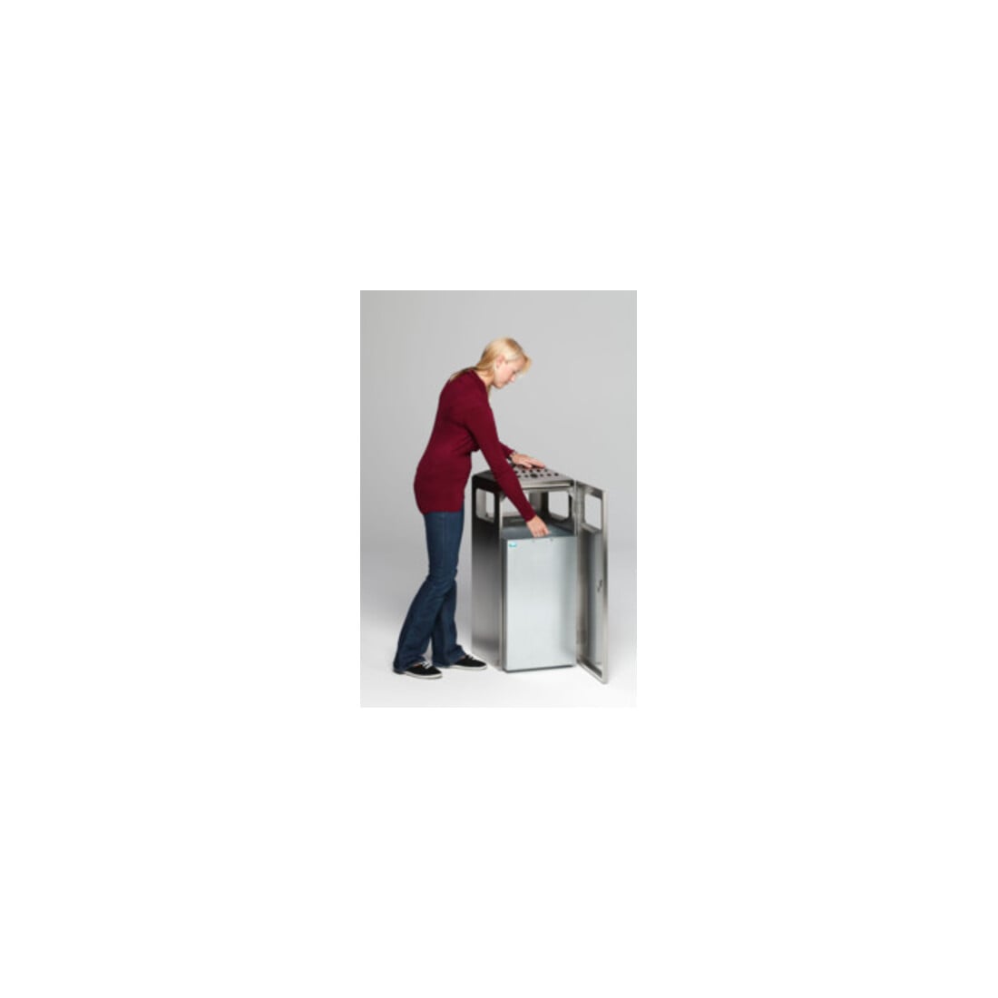 VAR Cendrier combiné H 92 perforé inox 80 l
