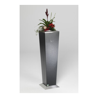 VAR Cendrier H 110 avec insert à cendres/insert pour plantes argent antique 1,4 l