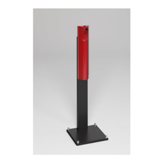 VAR Cendrier mural B 12 avec pied rouge 3,5 l, verrouillable