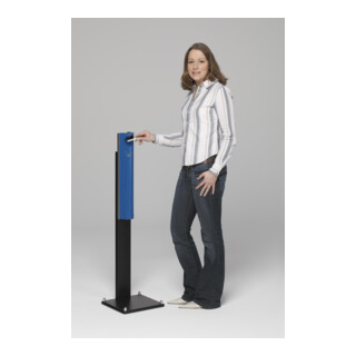 VAR Cendrier mural B 12 avec pied stable, fermeture, bleu gentiane 3,5 l