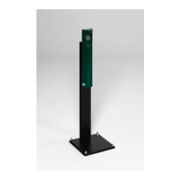 VAR Cendrier mural B 12 avec pied support vert mousse 3,5 l