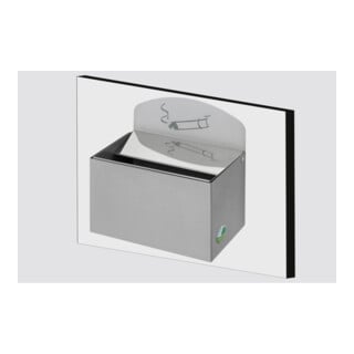 VAR Cendrier mural en acier inoxydable avec plaque WH 13 0,8 l