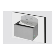 VAR Cendrier mural en acier inoxydable avec plaque WH 13 0,8 l