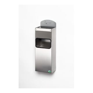 VAR Cendrier mural en acier inoxydable avec plaque WH 51 0,8 l/4 l