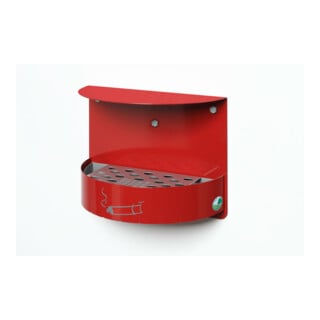 VAR Cendrier mural H 23 fermé rouge (RAL 3000) 1,5 l