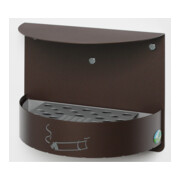 VAR Cendrier mural H 23 verrouillable brun foncé structuré 1,5 l