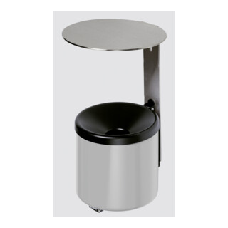 VAR Cendrier mural WH 10 avec toit VA argent 0,6 l
