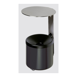 VAR Cendrier mural WH 10 avec toit VA noir 0,6 l