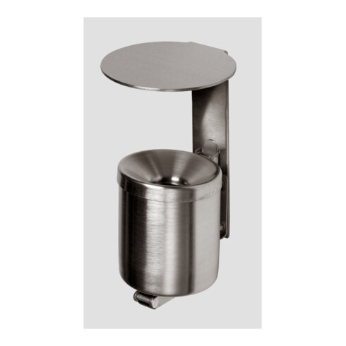 VAR Cendrier mural WH 10 en acier inoxydable avec toit VA 0,6 l