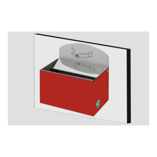 VAR Cendrier mural WH 13 avec plaque rouge 0,8 l