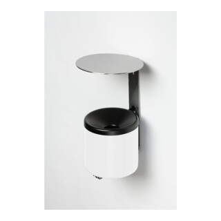 VAR Cendrier mural WH 16 avec toit VA blanc 2,4 l