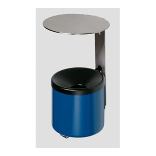 VAR Cendrier mural WH 16 avec toit VA bleu gentiane 2,4 l