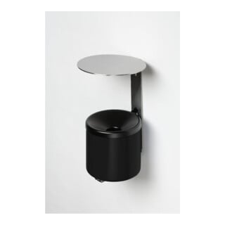 VAR Cendrier mural WH 16 avec toit VA noir 2,4 l