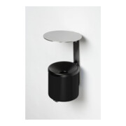 VAR Cendrier mural WH 16 avec toit VA noir 2,4 l