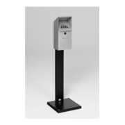 VAR Cendrier mural WH 41 avec pied argent 3,7 l