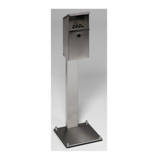 VAR Cendrier mural WH 41 en acier inoxydable avec pied 3,7 l