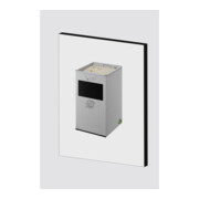 VAR Cendrier mural WH 45 avec trappe d'insertion argent 16 l