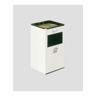 VAR Cendrier mural WH 45 avec trappe d’insertion blanc 16 l