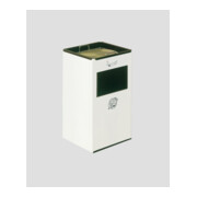 VAR Cendrier mural WH 45 avec trappe d’insertion blanc 16 l