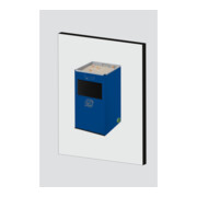 VAR Cendrier mural WH 45 avec trappe d'insertion bleu gentiane 16 l