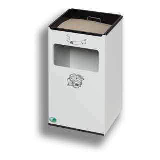 VAR Cendrier mural WH 45 blanc 16 l