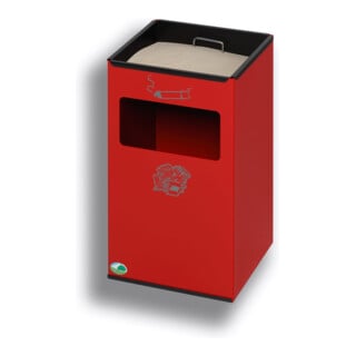 VAR Cendrier mural WH 45 rouge 16 l