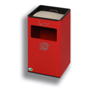 VAR Cendrier mural WH 45 rouge 16 l