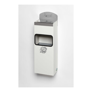 VAR Cendrier mural WH 51 avec panneau blanc 0,8 l/4 l