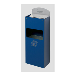 VAR Cendrier mural WH 51 avec plaque bleu gentiane 0,8 l/4 l