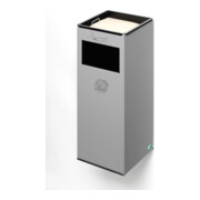 VAR Cendrier mural WH 66 avec trappe d’insertion argent 29 l