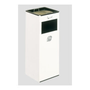 VAR Cendrier mural WH 66 avec trappe d'insertion blanc 29 l