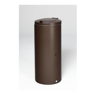 VAR Collecteur de déchets 120 l avec porte battante et serrure à double panneton, brun foncé