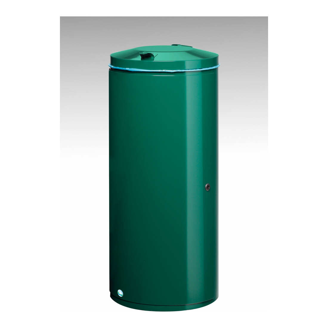 VAR Collecteur de déchets 120 l avec porte battante et serrure à double panneton, vert mousse (RAL 6005)