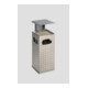 VAR Collecteur de déchets/cendrier 3 compartiments aluminium tôle duo toit argent 38 l-1