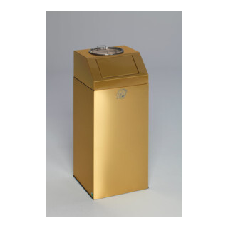 VAR Collecteur de déchets/cendrier 76 L, insert cendrier acier noir 82 L, finition laiton