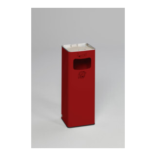 VAR Collecteur de déchets/cendrier B 25R rouge 31,7 l