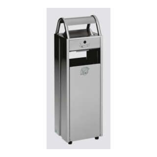 VAR Collecteur de déchets/cendrier B 30 argent 5 l/35 l