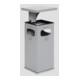 VAR Collecteur de déchets/cendrier B 32 avec toit de protection et insert intérieur argent 38 l-1