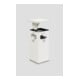 VAR Collecteur de déchets/cendrier B 32 blanc avec toit de protection, insert intérieur 38 l-1