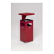 VAR Collecteur de déchets/cendrier B 32 pourpre avec toit de protection et insert intérieur 38 l-1