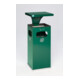 VAR Collecteur de déchets/cendrier B 32 vert mousse avec toit de protection, insert intérieur 38 l-1