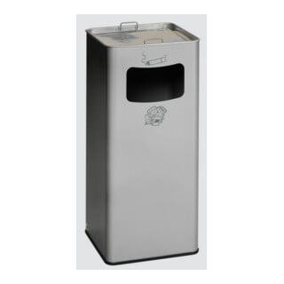VAR Collecteur de déchets/cendrier B 32R argent 53,4 l