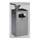 VAR Collecteur de déchets/cendrier B 42 argent avec toit de protection et insert intérieur 72 l-1