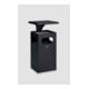 VAR Collecteur de déchets/cendrier B 42 avec toit de protection et insert intérieur anthracite 72 l-1
