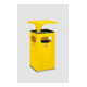 VAR Collecteur de déchets/cendrier B 42 jaune avec toit protecteur, insert intérieur 72 l-1