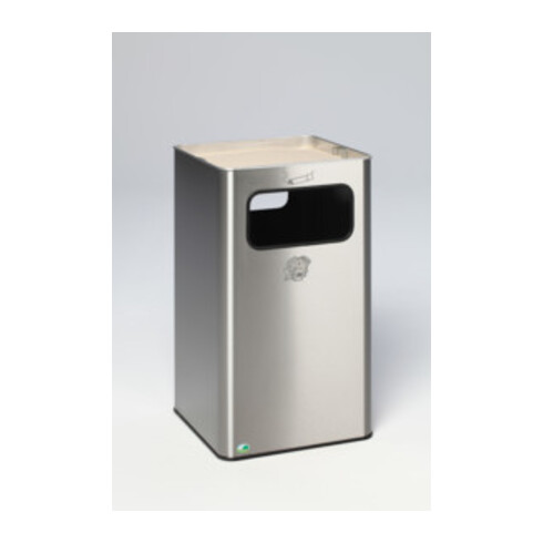 VAR Collecteur de déchets/cendrier B 43 R inox 96 l