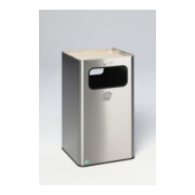 VAR Collecteur de déchets/cendrier B 43 R inox 96 l-1